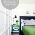 DIY Upholstered Wing Bed.